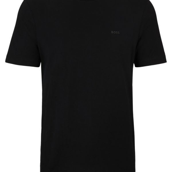 T-shirt en jersey de coton avec détail logoté – Hugo Boss