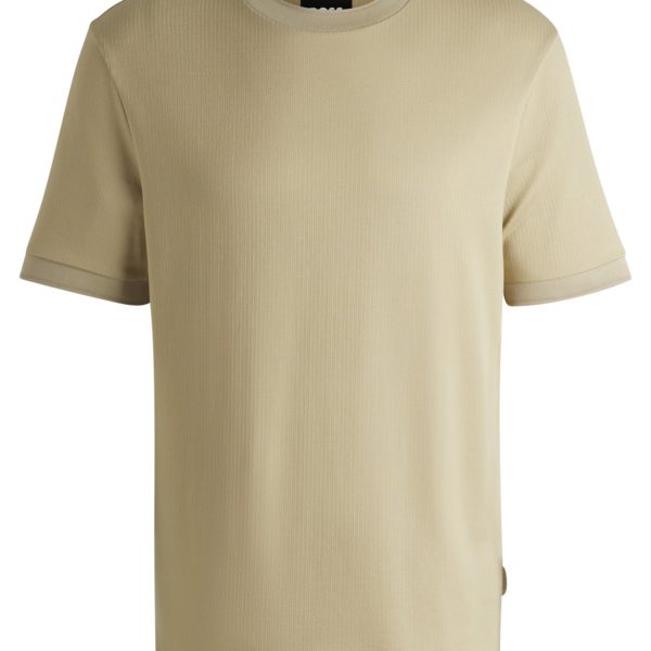 T-shirt regular en seersucker de coton mélangé – Hugo Boss