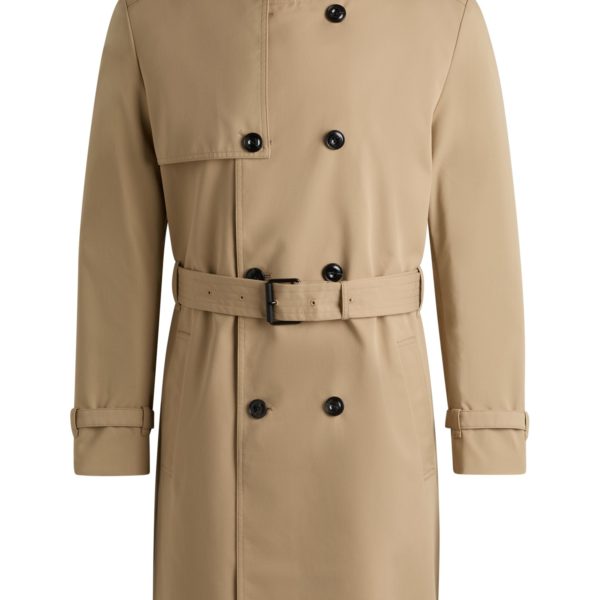 Trench déperlant avec ceinture à boucle – Hugo Boss