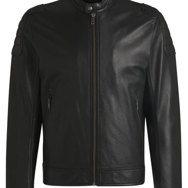 Hugo Boss Veste Regular en cuir doux