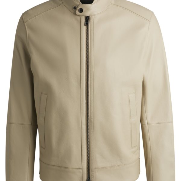 Hugo Boss BOSS SELECTED BY SHOHEI OHTANI Veste Regular en cuir nappa grainé