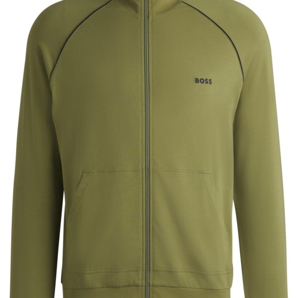 Veste Regular en jersey de coton stretch à logo brodé – Hugo Boss