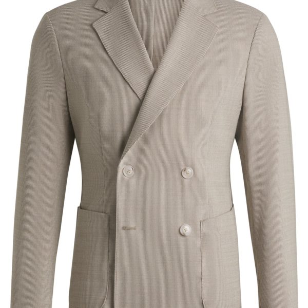 Veste Slim en laine mélangée à motif – Hugo Boss