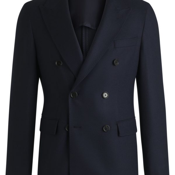 Veste Slim en laine vierge à micro-motif – Hugo Boss