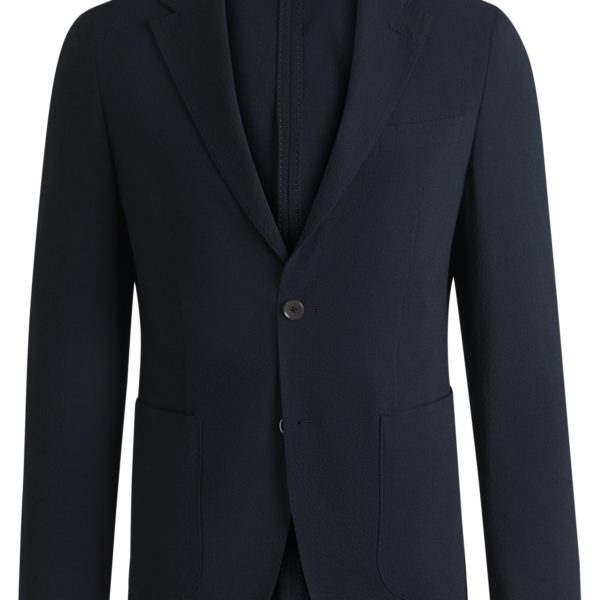 Veste Slim en seersucker de laine mélangée à teneur en soie – Hugo Boss