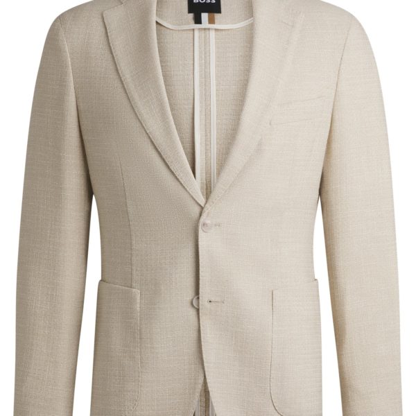 Veste Slim en tweed stretch à micro motif – Hugo Boss