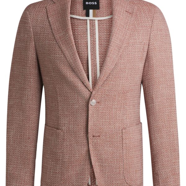Veste Slim en tweed stretch à micro motif – Hugo Boss