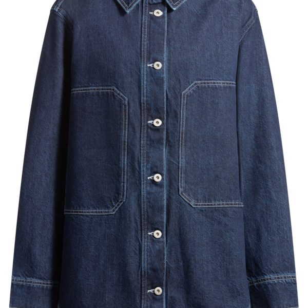 Hugo Boss Veste en jean Oversize avec surpiqûres contrastantes