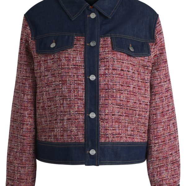 Veste en tweed multicolore avec finitions en denim – Hugo Boss