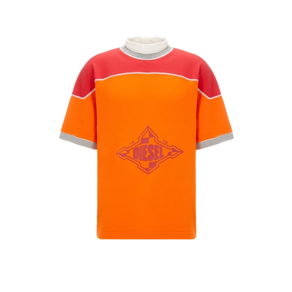 T-shirt à col roulé en maille de coton - Diesel