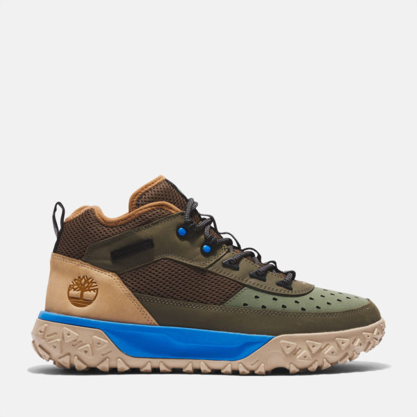 Timberland Bottine De Randonnée Greenstride Motion 6 À Lacets Mi-haute Pour Homme En Vert Et Marron Vert, Taille 47.5