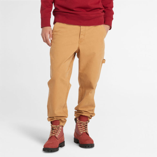 Timberland Pantalon Charpentier Stretch En Toile Lavée Pour Homme En Jaune Jaune