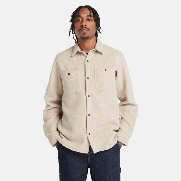 Timberland Surchemise Utilitaire En Polaire À Poil Longs Pour Homme En Beige Beige