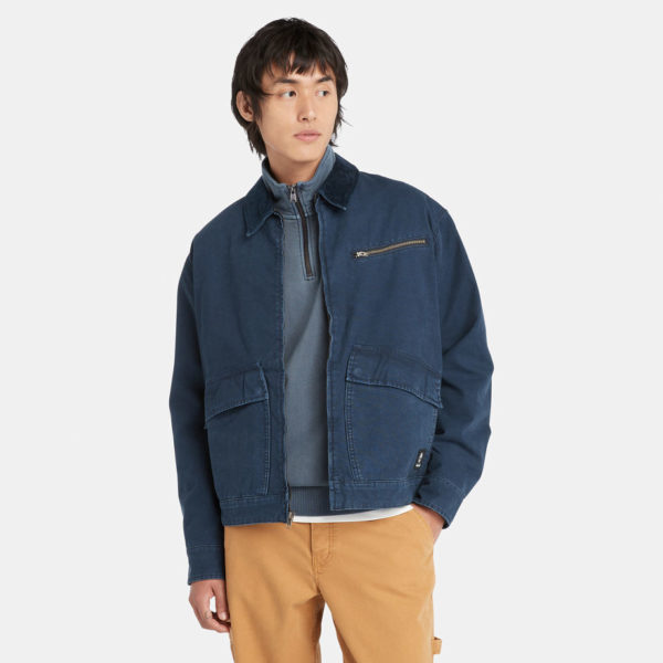 Timberland Veste En Toile Délavée Pour Homme En Bleu Marine Bleu Marine