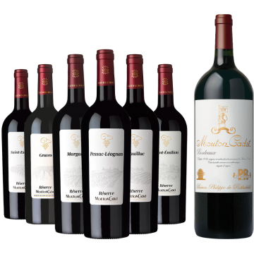 Pack 6 Bouteilles Réserve Mouton Cadet - Baron Philippe de Rothschild + 1 Magnum Mouton Cadet Héritage 2022 Offert