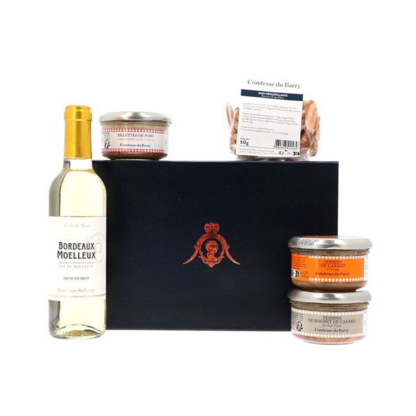 Coffret cadeau terrines et vin-Comtesse du Barry