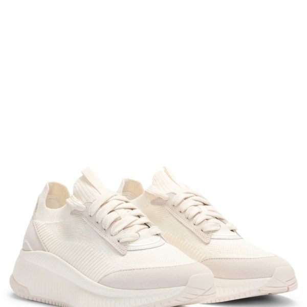 Baskets TTNM EVO avec tige en maille et finitions en cuir suédé – Hugo Boss