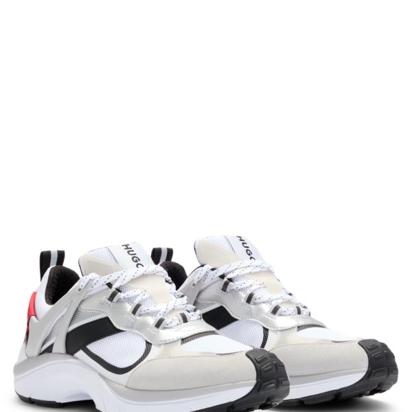 Baskets style chaussures de course en mesh et cuir suédé – Hugo Boss
