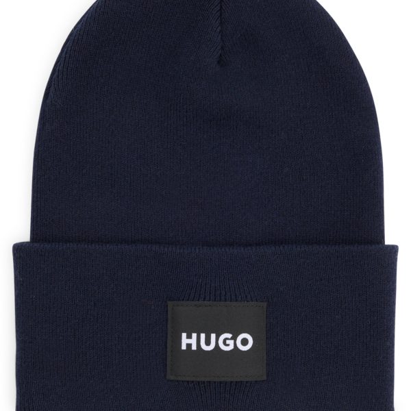 Bonnet en coton avec étiquette logotée – Hugo Boss