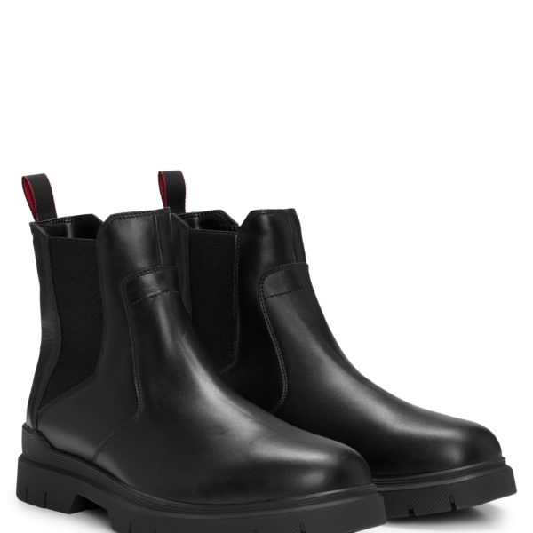 Bottines en cuir avec semelle extérieure emblématique – Hugo Boss