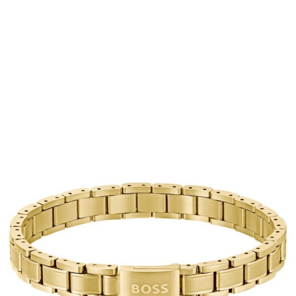 Bracelet doré à maillons brossés – Hugo Boss