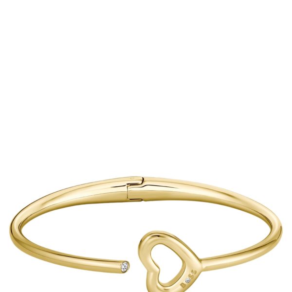 Bracelet jonc doré avec détail cœur ouvert – Hugo Boss