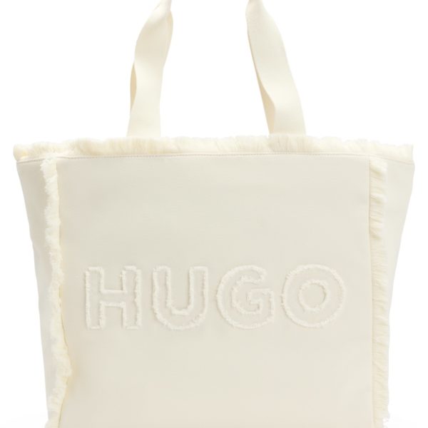 Cabas en toile avec finitions frangées – Hugo Boss