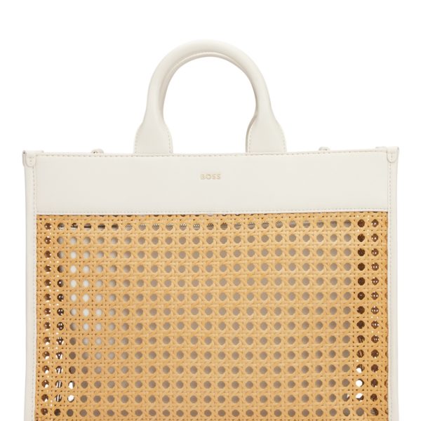 Cabas tissé à logo doré – Hugo Boss