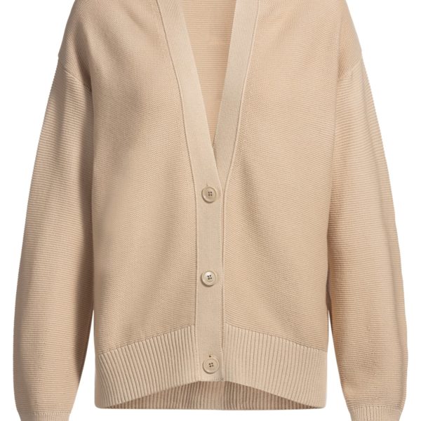 Cardigan à col V en coton structuré – Hugo Boss