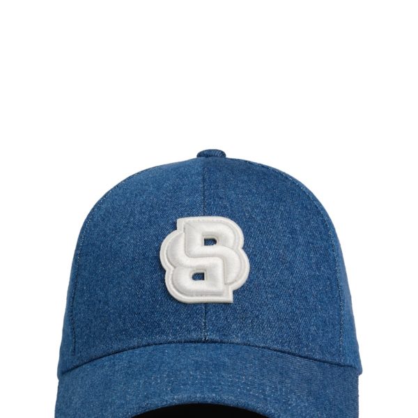 Casquette en denim bleu à monogramme Double B – Hugo Boss