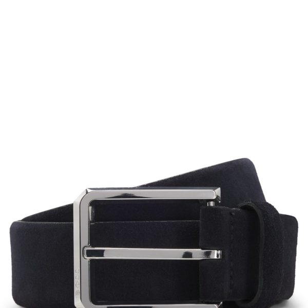 Ceinture en cuir suédé avec boucle lisse à ardillon – Hugo Boss