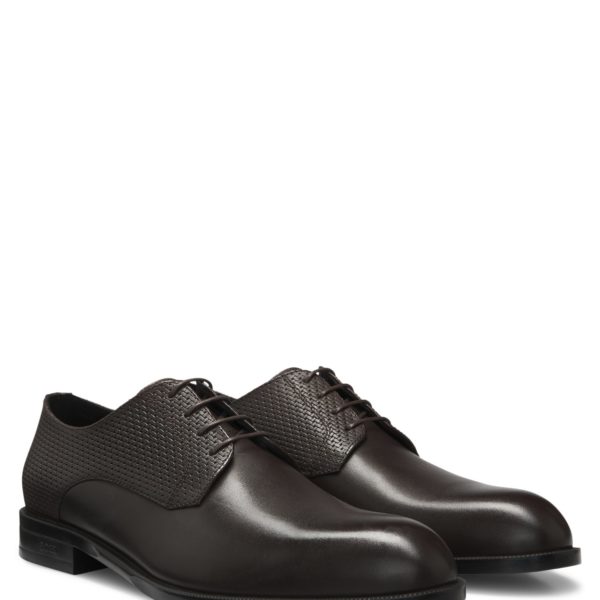 Chaussures derby en cuir lisse et imprimé – Hugo Boss