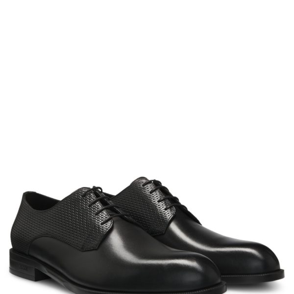 Chaussures derby en cuir lisse et imprimé – Hugo Boss
