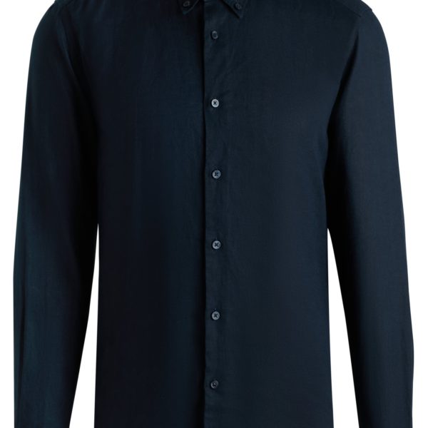 Chemise Regular à pointes boutonnées en lin – Hugo Boss