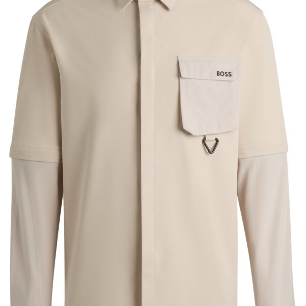 Chemise Relaxed à manches zippées – Hugo Boss