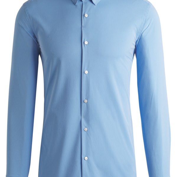 Chemise Slim à rayures en tissu stretch performant – Hugo Boss