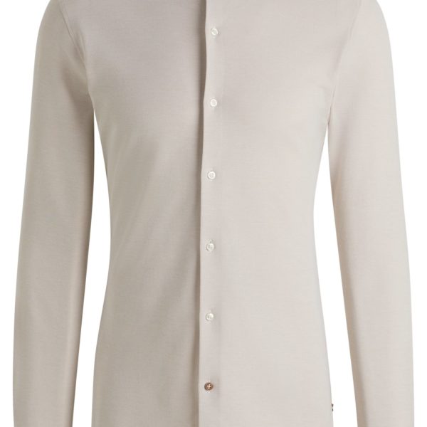 Chemise Slim en jersey piqué de coton – Hugo Boss