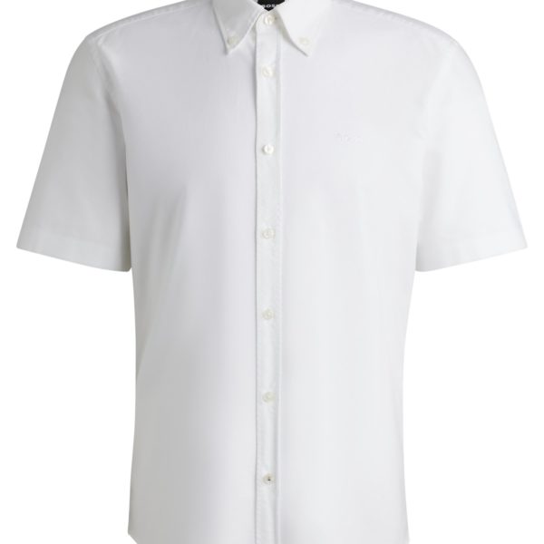 Chemise regular en coton Oxford à pointes boutonnées – Hugo Boss