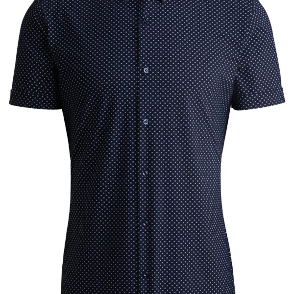 Chemise slim en jersey stretch imprimé performant – Hugo Boss
