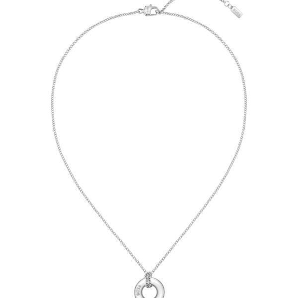 Collier argenté avec anneau logoté – Hugo Boss