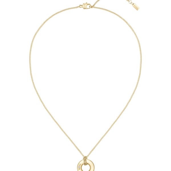 Collier doré avec anneau logoté – Hugo Boss
