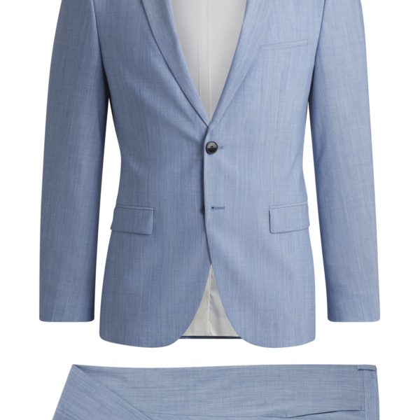 Costume Extra Slim en laine mélangée chinée – Hugo Boss