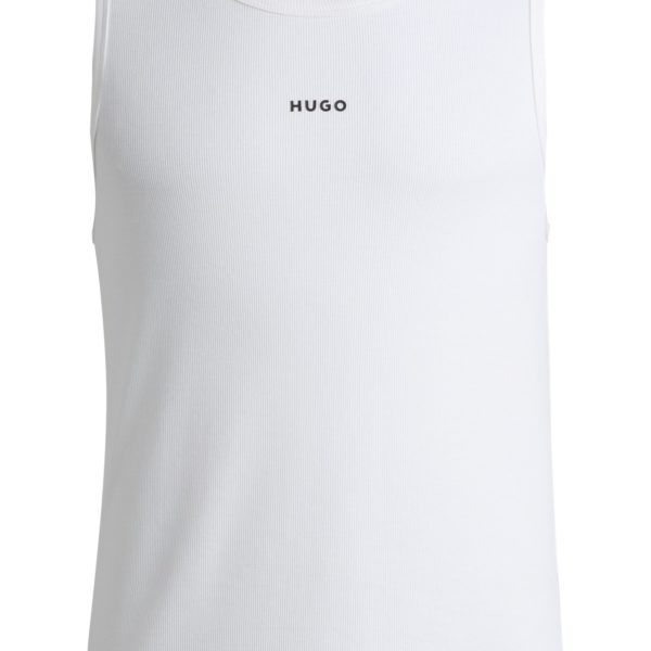 Débardeur en coton stretch côtelé à logo imprimé – Hugo Boss