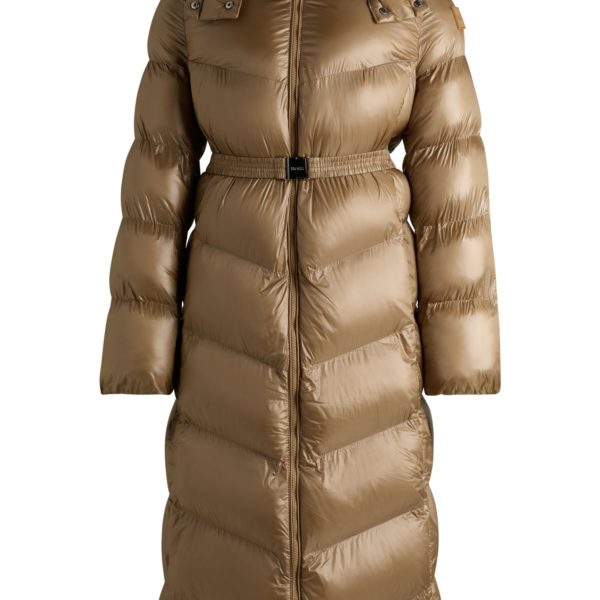 Doudoune déperlante avec ceinture logotée – Hugo Boss