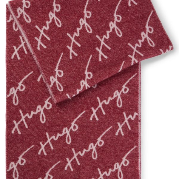 Écharpe en laine mélangée à logo – Hugo Boss
