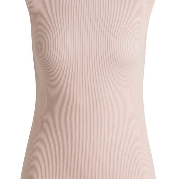 Haut sans manches en tissu côtelé à col montant – Hugo Boss