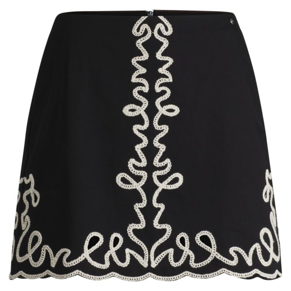 Jupe courte en coton à broderies contrastantes – Hugo Boss