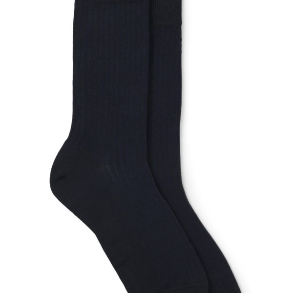 Lot de deux paires de chaussettes mi-mollet en coton mélangé – Hugo Boss