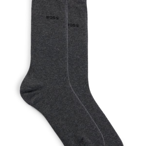Lot de deux paires de chaussettes mi-mollet en coton mélangé – Hugo Boss