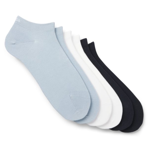 Lot de six paires de chaussettes basses en coton mélangé à logos – Hugo Boss